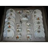 A 1930S SYLVAN CHILD'S NURSERY TEASET decorated with nursery rhymes including "Humpty Dumpty" and "