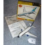 DINKY TOYS; A BOEING 737 LUFTHANSA (717) (boxed) note box crushed and model labels peeling