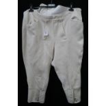 BERNARD WEATHERILL LTD: A PAIR OF CREAM CORDED JODHPURS