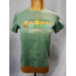 ANDY WARHOL: A KHAKI GREEN T-SHIRT decorated with cans of tomato soup