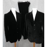 'IRVINE SELLARS', A GENTLEMAN'S VINTAGE VELVET SUIT,and a mans velvet jacket by 'Versus'