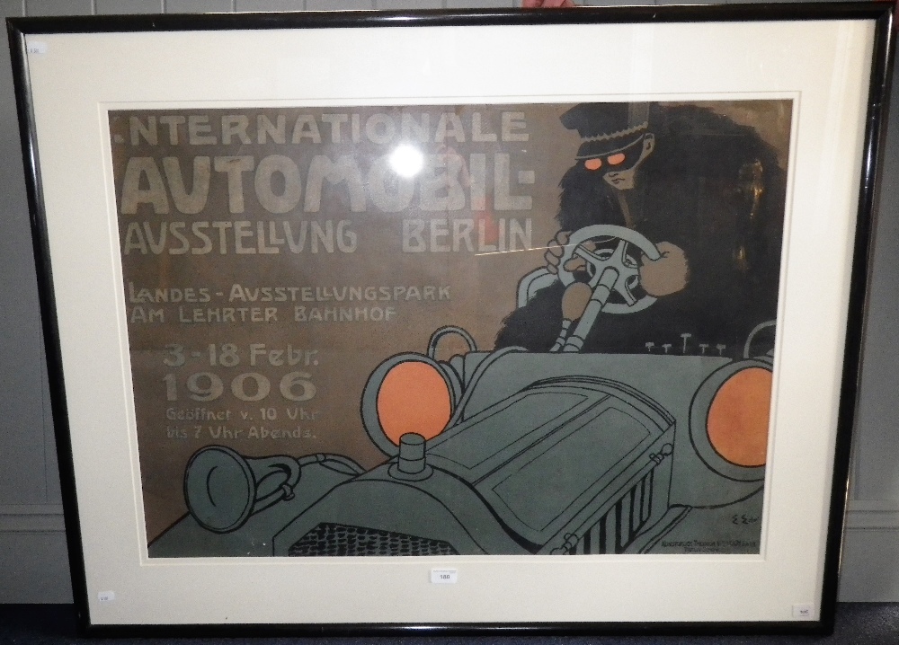 EDEL, EDMUND (1863-1939); "INTERNATIONALE AUTOMOBIL AUSSTELLUNG" POSTER, 3-18 Febr 1906 Depicting