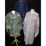 BELLINI: A PINK AND CREAM KNITTED COAT AND MATCHING WRAP and two other vintage coats (3)