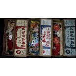 PELHAM PUPPETS; AN ORIENTAL MAN, a German girl and two glove puppets, in three original boxes, circa