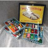 A MATCHBOX SERIES COLLECTOR'S CASE (41) containing four trays of matchbox cars and commercial