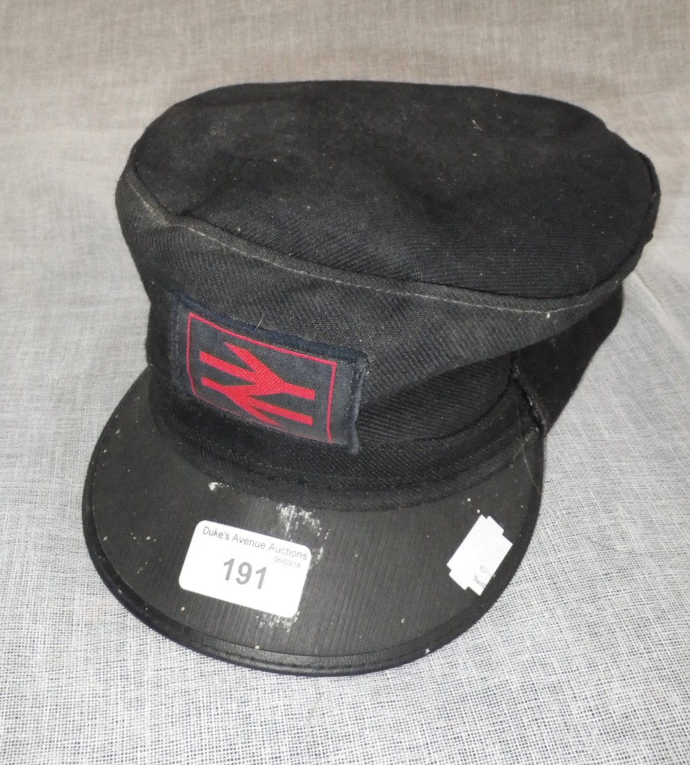 A VINTAGE "BRITISH RAIL" CAP, size 7 1/8