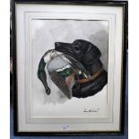 JEAN HERBLET 1893-1985 (Pseudonym of Boris O'Klein): Retriever with Duck, watercolour