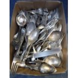 A QUANTITY OF SILVER-PLATED CUTLERY