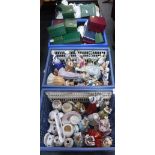 A LARGE COLLECTION OF CERAMIC FIGURES and mixed ceramic ornaments and vases (4 boxes)