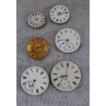 A COLLECTION OF POCKET WATCH MOVEMENTS AND DIALS