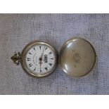 A GENTLEMAN'S HUNTER POCKET WATCH, made for the Turkish market, inscribed, "Systeme Roskopf