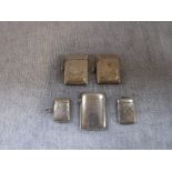 A COLLECTION OF SILVER VESTA CASES (c.126gms)