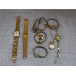 A COLLECTION OF LADIES AND GENTLEMAN'S WRISTWATCHES including a gentleman's Rotary quartz