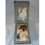 A VINTAGE POSTCARD ALBUM CONTAINING POSTCARDS OF NUDES, circa 1920s