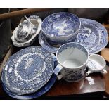 A SPODE BLUE AND WHITE BOWL and similar blue and white ceramics