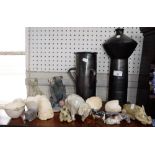 A COLLECTION OF CONTEMPORARY CERAMIC ANIMALS FIGURES and similar ceramics including studio pottery