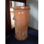 A VICTORIAN STYLE TERRACOTTA RHUBARB FORCER, 65 cm high