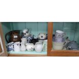 A QUANTITY OF JUGS, CUPS and ceramics