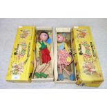 A VINTAGE PELHAM PUPPET OF A GERMAN BOY and another of a German girl (2)