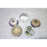 A CAITHNESS GLASS PAPERWEIGHT and others similar
