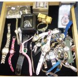 A COLLECTION OF LADIES AND GENTLEMAN'S WRISTWATCHES AND SUNDRIES