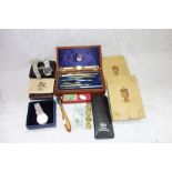 HENRY HUGHES & SONS, LONDON: Mathematical Instruments in a fitted case and a collection of sundries