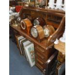 A 1920'S OAK ROLL-TOP DESK 123 cm wide