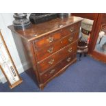 AN 18TH CENTURY OAK CHEST OF DRAWERS, 94 cm wide