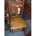 AN EDWARDIAN METAMORPHIC LIBRARY CHAIR converting into steps