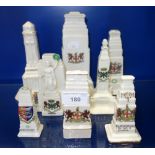 FIRST WORLD WAR INTEREST: A COLLECTION OF CRESTED CHINA, to include the cenotaph and similar war