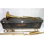 A VINTAGE "RANGEFINDER" TROMBONE by Selmer with case