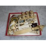 A PART PRISONER-OF-WAR DOMINO SET and a collection of sundries
