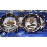 A SET OF FOUR SPODE "THE MARITIME ENGLAND" PLATES, including "The Battle of the Nile"