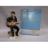 KEVIN FRANCIS CERAMICS; A STUDY OF "ELVIS" signed "P Davies Oct '97" to the base (with box)