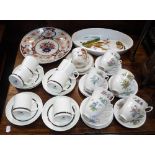 A COLLECTION OF ROYAL ALBERT TEAWARE, Susie Cooper design "Charisma" coffee cans, An Imari plate,