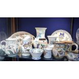 A LARGE COLLECTION OF HONITON CERAMICS, to include jugs, plates and vases