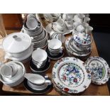 A COLLECTION OF VINTAGE 1960S ROYAL TUSCAN "CASCADE" DINNER WARE and a quantity of Booths dinner