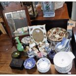 A COLLECTION OF ROYAL ALBERT "OLD COUNTRY ROSES" CERAMICS, including a frame and a miniature teapot,