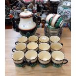 A 1920S MINTON COFFEE SET, decorated in the Art Deco style