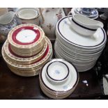 A COLLECTION OF WEDGWOOD "WHITEHALL" DINNER AND SIDE PLATES and a quantity of "Carlton Club"