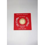 A 9 CT GOLD ROYAL WEDDING SOUVENIR MEDAL, dated July 29th 1981