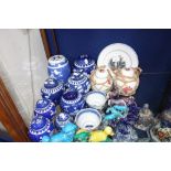 A COLLECTION OF CHINESE BLUE AND WHITE GINGER JARS and similar ceramics