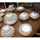 AN EXTENSIVE VICTORIAN DINNER SERVICE decorated with "Italian Fruit Border" design