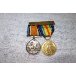 A PAIR OF FIRST WORLD WAR MEDALS, named, "534979 PTE. G.R. JENNINGS. 15-LOND.R"