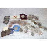 A COLLECTION OF COINS, to include Festival of Britain dated 1951