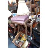 A PAIR OF REGENCY DINING CHAIRS, with sabre legs, a nest of tables, a George II style wall mirror