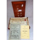 A MAHJONG SET, in a fitted wooden case