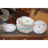 A COLLECTION OF 19TH CENTURY AND SIMILAR PLATES