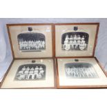 A 1930S FRAMED PHOTOGRAPH OF THE "ETON V WINCHESTER" CRICKET TEAM and three similar