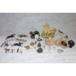 A COLLECTION OF LEAD HORSES, and sundries